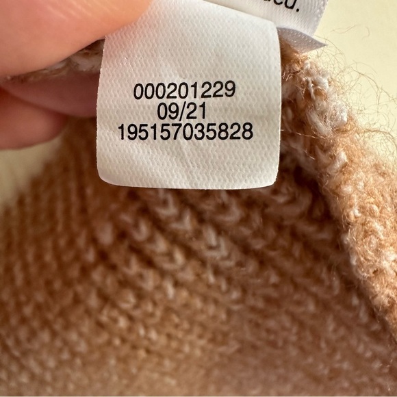 NINE WEST Brown Tan Colorblock Striped Open Front Cardigan Small - Picture 6 of 8